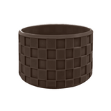 Espresso Brown Checkered Silicone Protective Boot for Tumbler