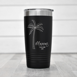 Personalized Palm Trees Vacation 20 OZ Tumbler with Slider Lid