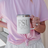 Custom College Floral Travel Mug