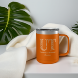 Custom College Floral Travel Mug