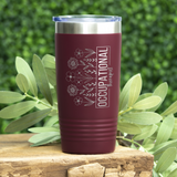 Occupational Therapist Floral 20 OZ Tumbler with Slider Lid