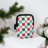 Groovy Christmas Checkered Neoprene Pouch for 40 OZ Tumbler