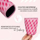 Pink Lightning Bolt Insulated Drink Sleeve Coffee Coozie