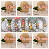 Personalized Silicone Beaded Wristlet