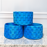 Multi Blue Checkered Silicone Protective Boot for Tumbler