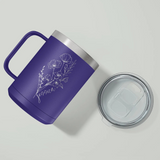Personalized Birth Flower Travel Coffee Camp Mug