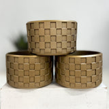 Gold Checkered Silicone Protective Boot for Tumbler