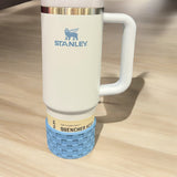 Glacier Blue Checkered Silicone Protective Boot for Tumbler