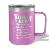 You Are Bible Verse Travel Coffee Camp Mug