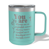 You Are Bible Verse Travel Coffee Camp Mug
