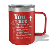 You Are Bible Verse Travel Coffee Camp Mug