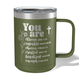 You Are Bible Verse Travel Coffee Camp Mug
