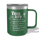 You Are Bible Verse Travel Coffee Camp Mug