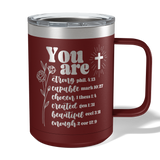 You Are Bible Verse Travel Coffee Camp Mug