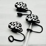 Cow Print Cowboy Hat Straw Topper