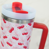 Coquette Bows, Daisies, Cherries Bow 40 OZ Tumbler