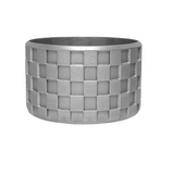 Silver Checkered Metallic Silicone Protective Boot for Tumbler