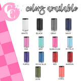 Personalized Birth Flower Skinny Can Cooler