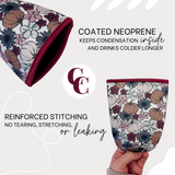 Fall Floral Insulated Drink Sleeve Coffee Coozie