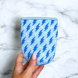 Blue Lightning Bolt Insulated Drink Sleeve Coffee Coozie