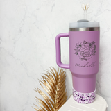 Purple Bows Silicone Protective Boot for Tumbler