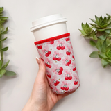 Cherry Bows & Daisies Insulated Drink Sleeve Coffee Coozie