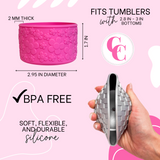 Cotton Candy Pink Daisy Silicone Protective Boot for Tumbler