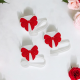 Red Bow Straw Topper - 10 MM for Thick Straws