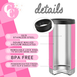 Personalized Birth Flower Skinny Can Cooler