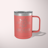 Personalized Floral Grandma Travel Coffee Camp Mug with Grandkids Names
