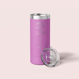 Personalized Birth Flower Skinny Tumbler - 22 OZ