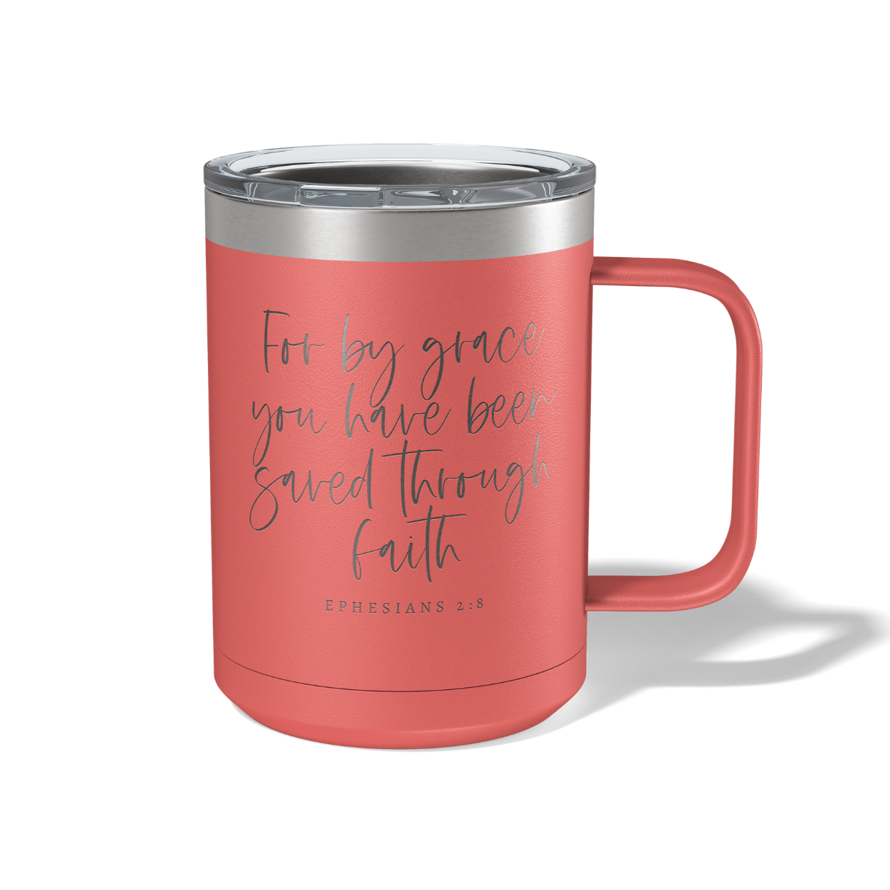 For By Grace Travel Coffee Camp Mug Ephesians 2:8