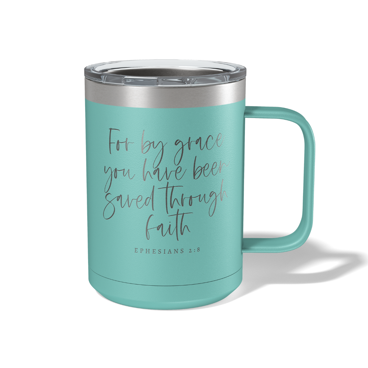 For By Grace Travel Coffee Camp Mug Ephesians 2:8