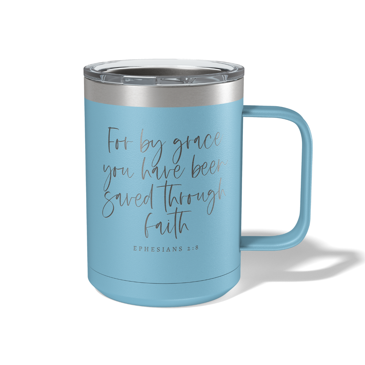 For By Grace Travel Coffee Camp Mug Ephesians 2:8