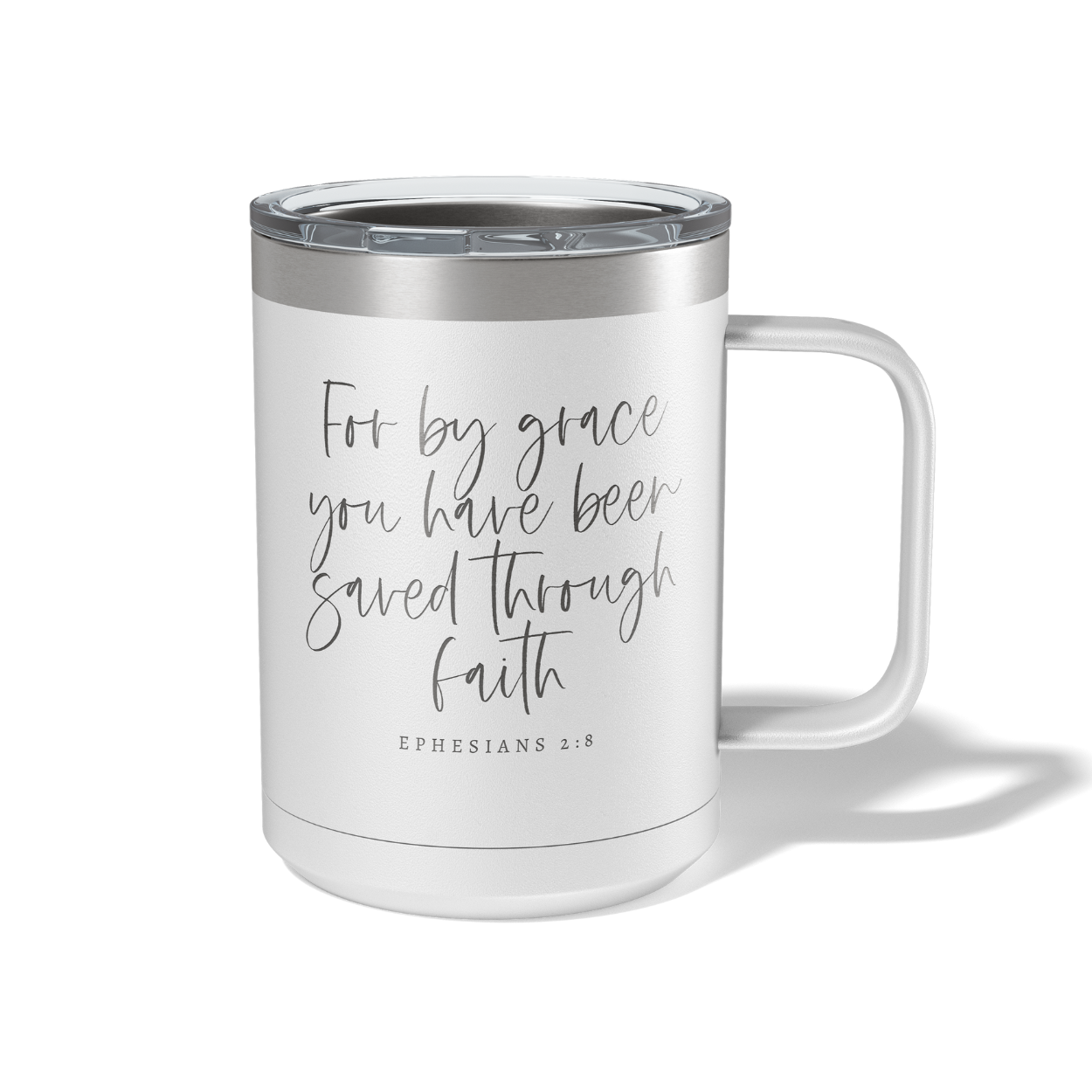 For By Grace Travel Coffee Camp Mug Ephesians 2:8