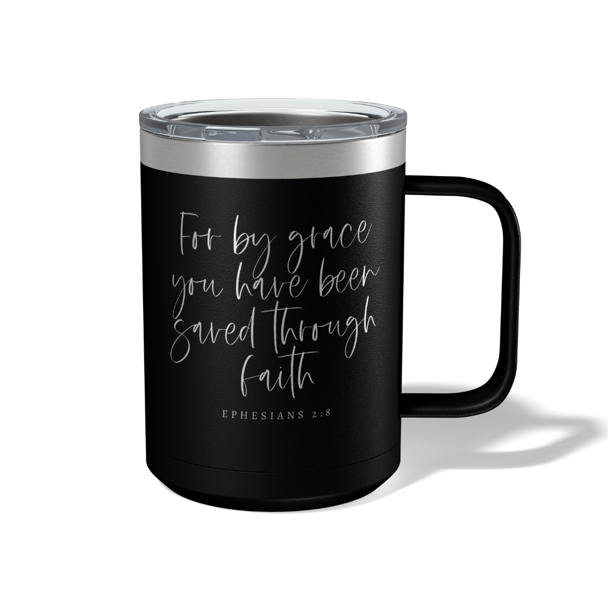 For By Grace Travel Coffee Camp Mug Ephesians 2:8