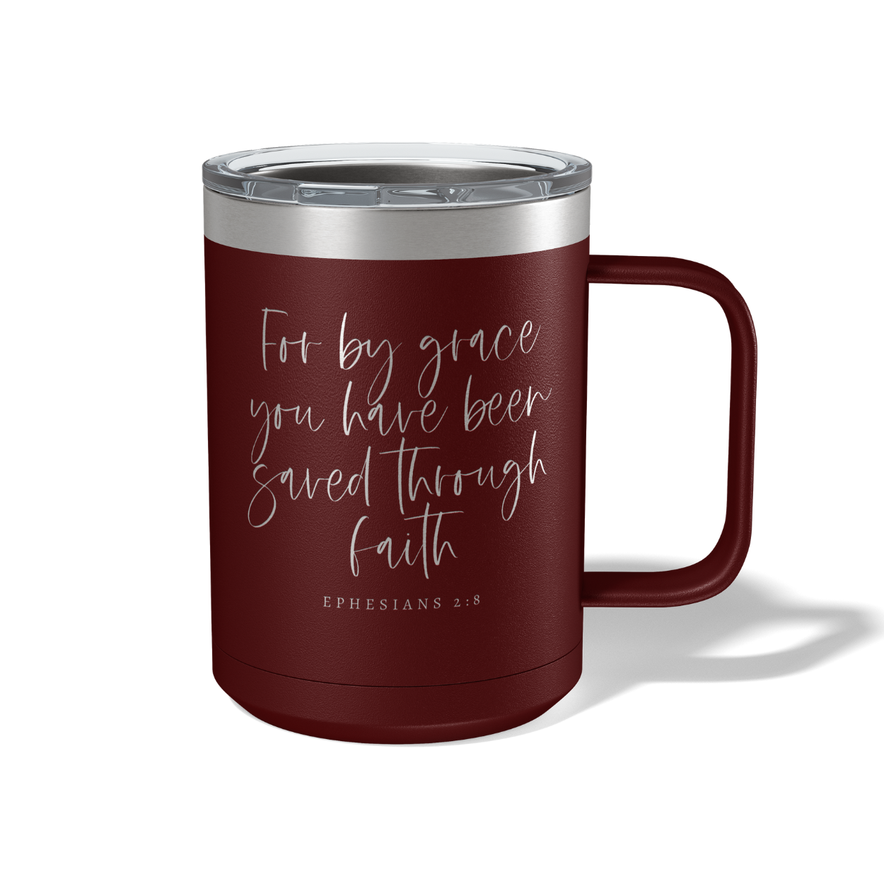 For By Grace Travel Coffee Camp Mug Ephesians 2:8