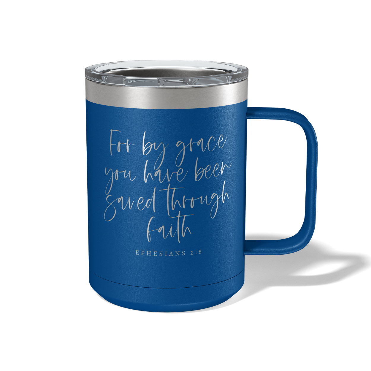 For By Grace Travel Coffee Camp Mug Ephesians 2:8
