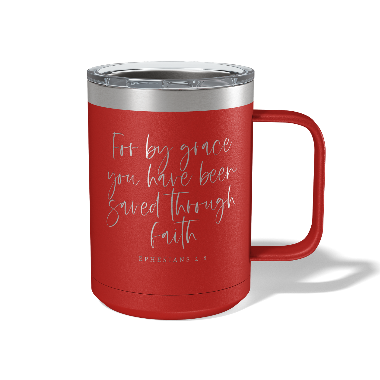 For By Grace Travel Coffee Camp Mug Ephesians 2:8