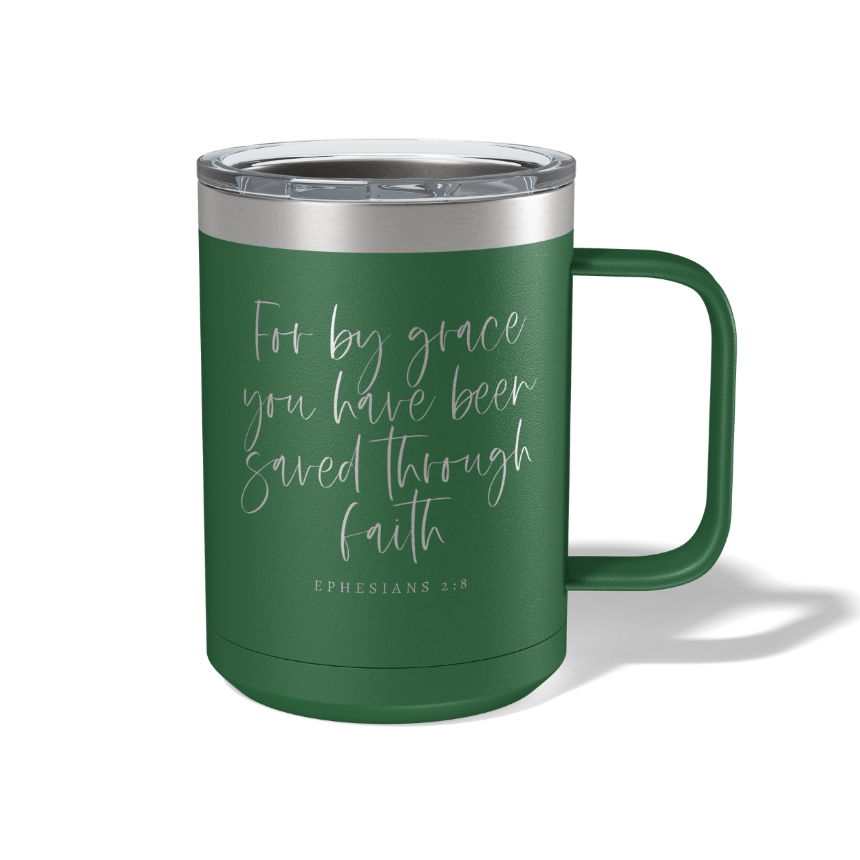 For By Grace Travel Coffee Camp Mug Ephesians 2:8