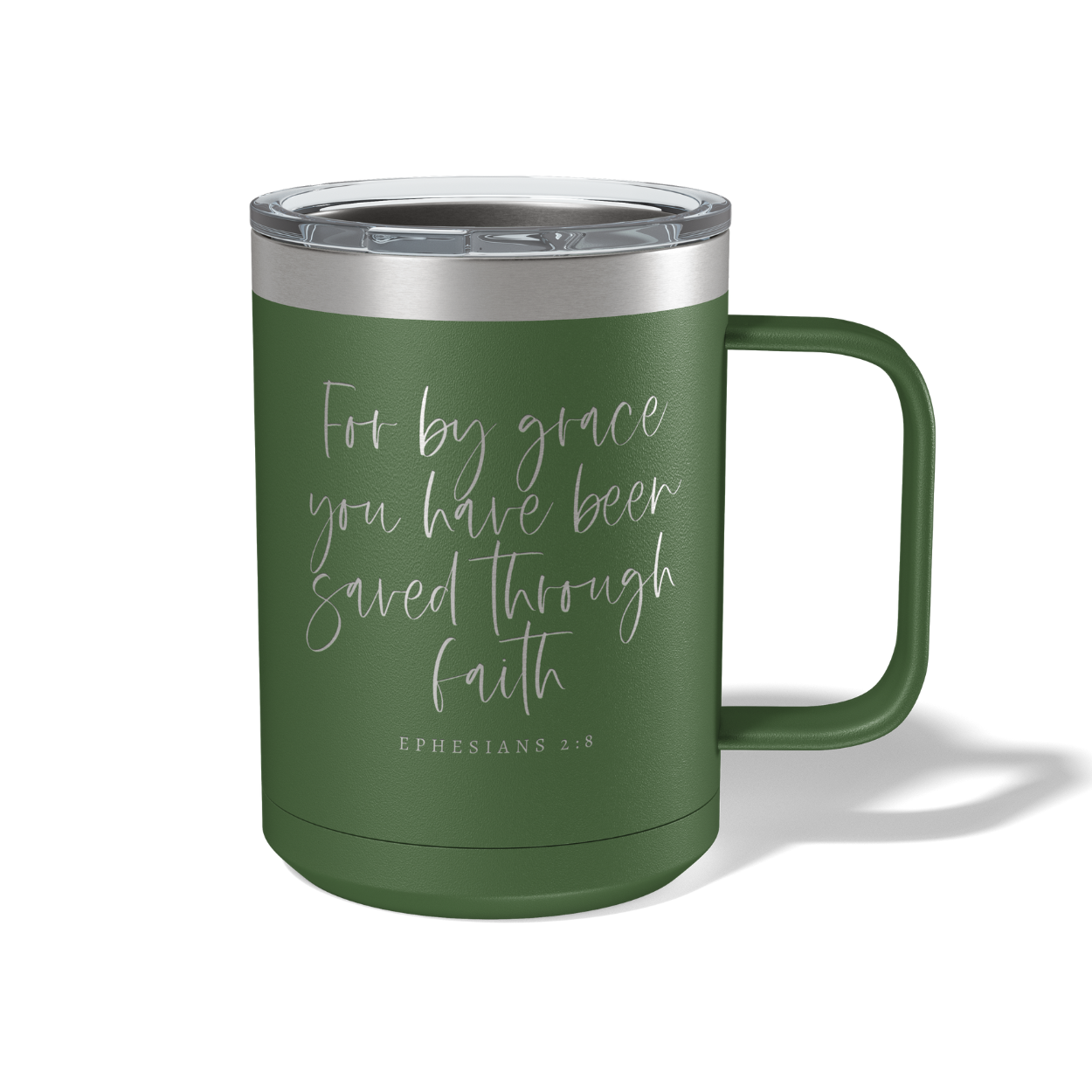 For By Grace Travel Coffee Camp Mug Ephesians 2:8