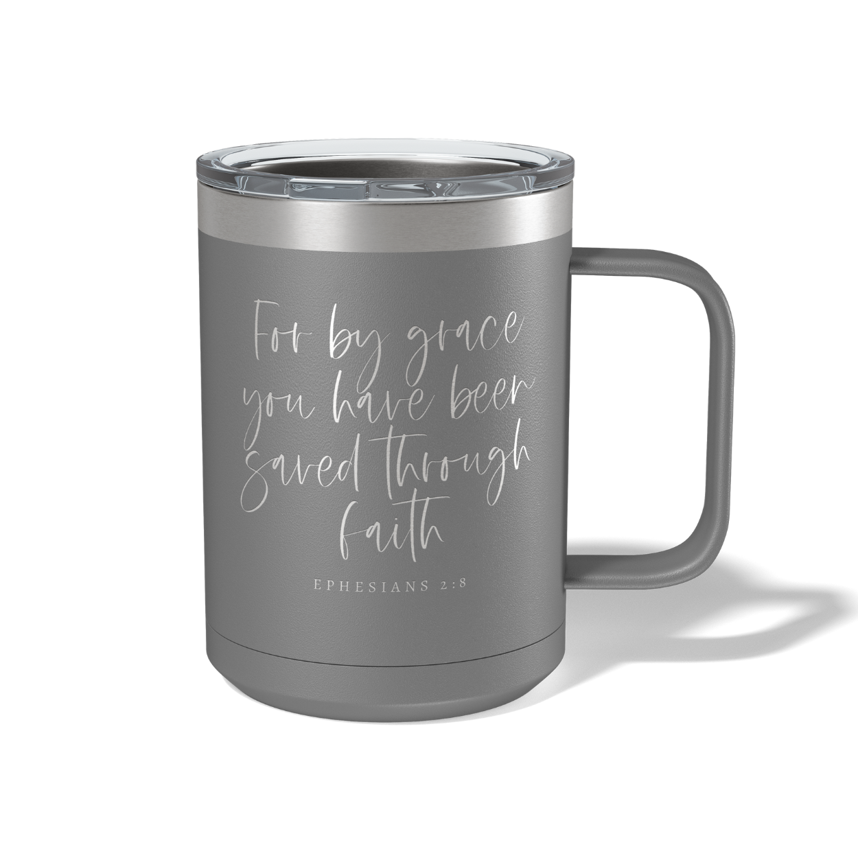 For By Grace Travel Coffee Camp Mug Ephesians 2:8