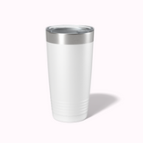 Personalized Floral Initial with Name 20 OZ Tumbler with Slider Lid