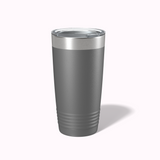 Personalized Floral Initial with Name 20 OZ Tumbler with Slider Lid