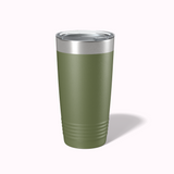 Personalized Floral Initial with Name 20 OZ Tumbler with Slider Lid