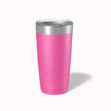 Personalized Floral Initial with Name 20 OZ Tumbler with Slider Lid