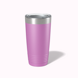 Personalized Floral Initial with Name 20 OZ Tumbler with Slider Lid