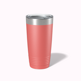Personalized Floral Initial with Name 20 OZ Tumbler with Slider Lid
