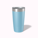 Personalized Floral Initial with Name 20 OZ Tumbler with Slider Lid