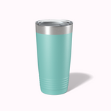 Personalized Floral Initial with Name 20 OZ Tumbler with Slider Lid